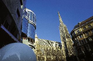 St. Stephen's Cathedral and the Haas House at the left